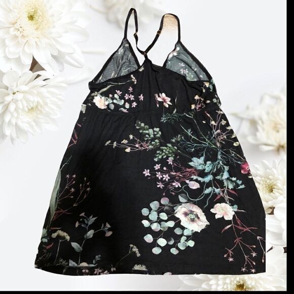 FLORA NIKROOZ Black XS Floral Cami - Picture 3 of 5